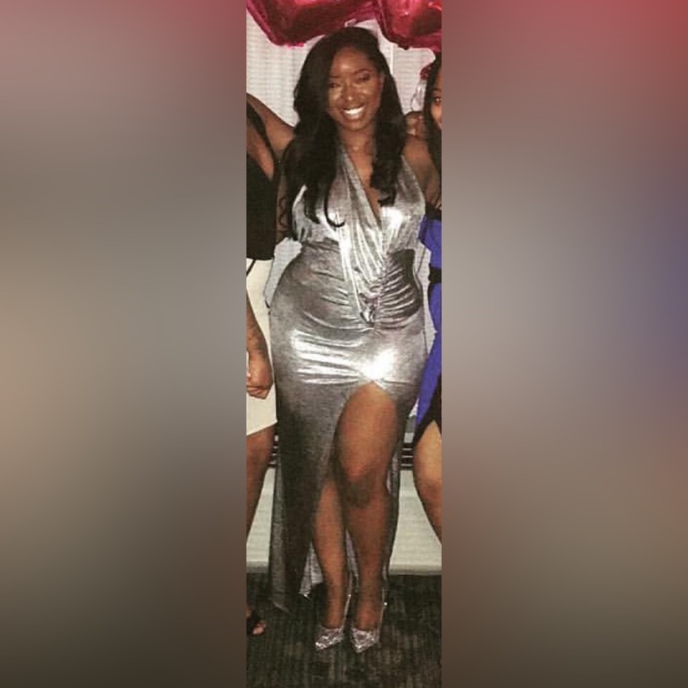 Silver party dress